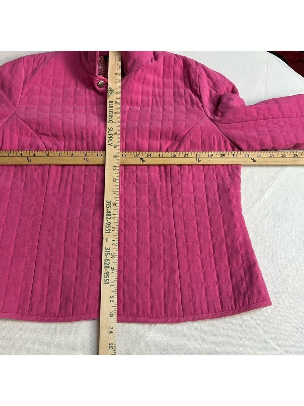 Briggs New York Women’s Pink Quilted Button Down Jacket size 16P EUC - Picture 10 of 16
